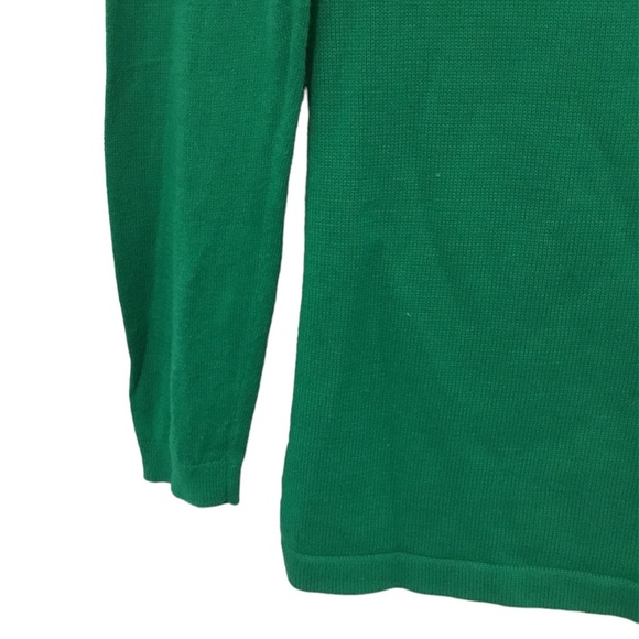 Loft women’s green sweater, long sleeves, size XXS petite, with polka dots - Picture 4 of 6